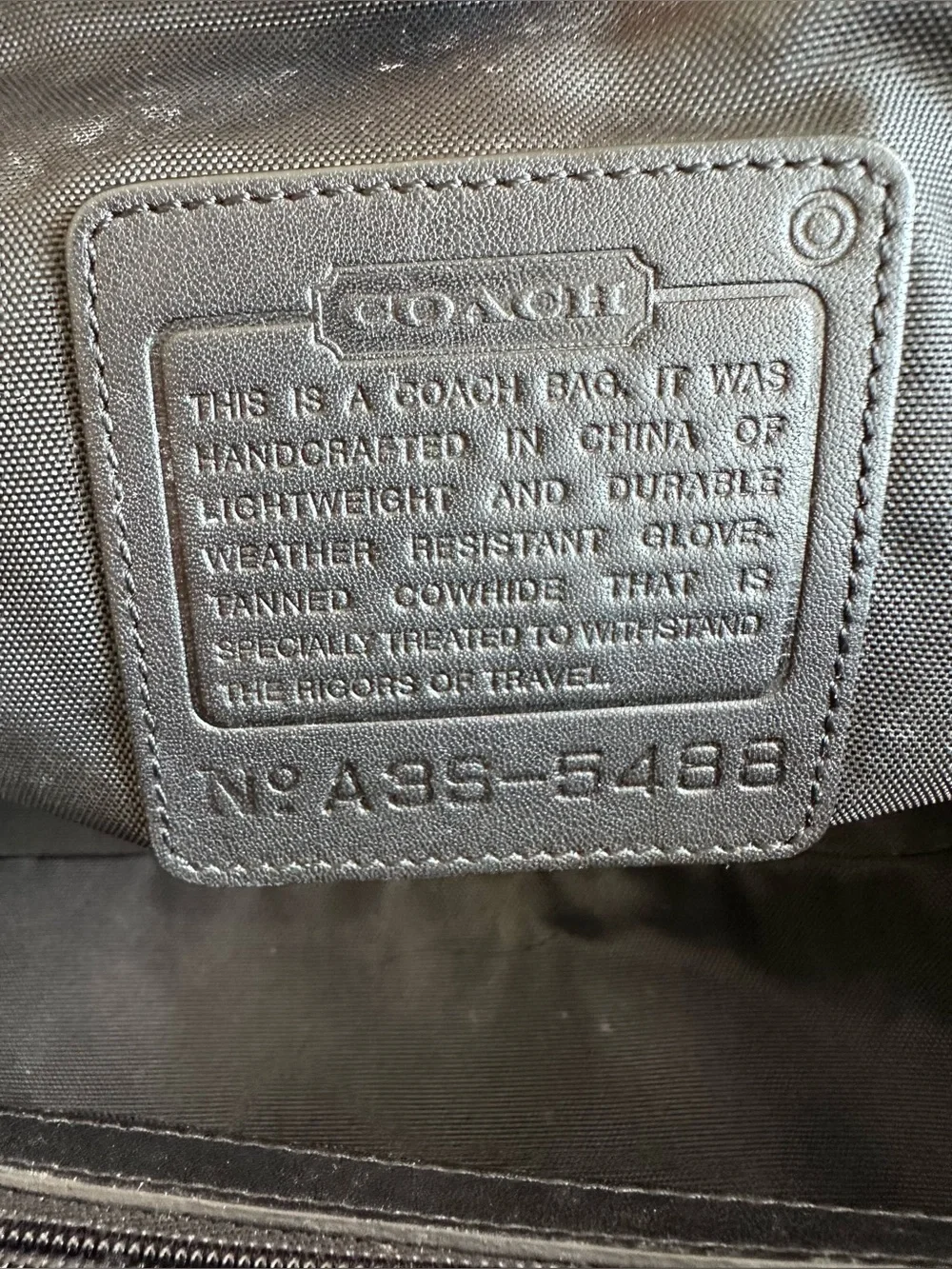 Coach Twill Travel Kit style # 5488 Black Canvas/Leather‎ toiletries rare